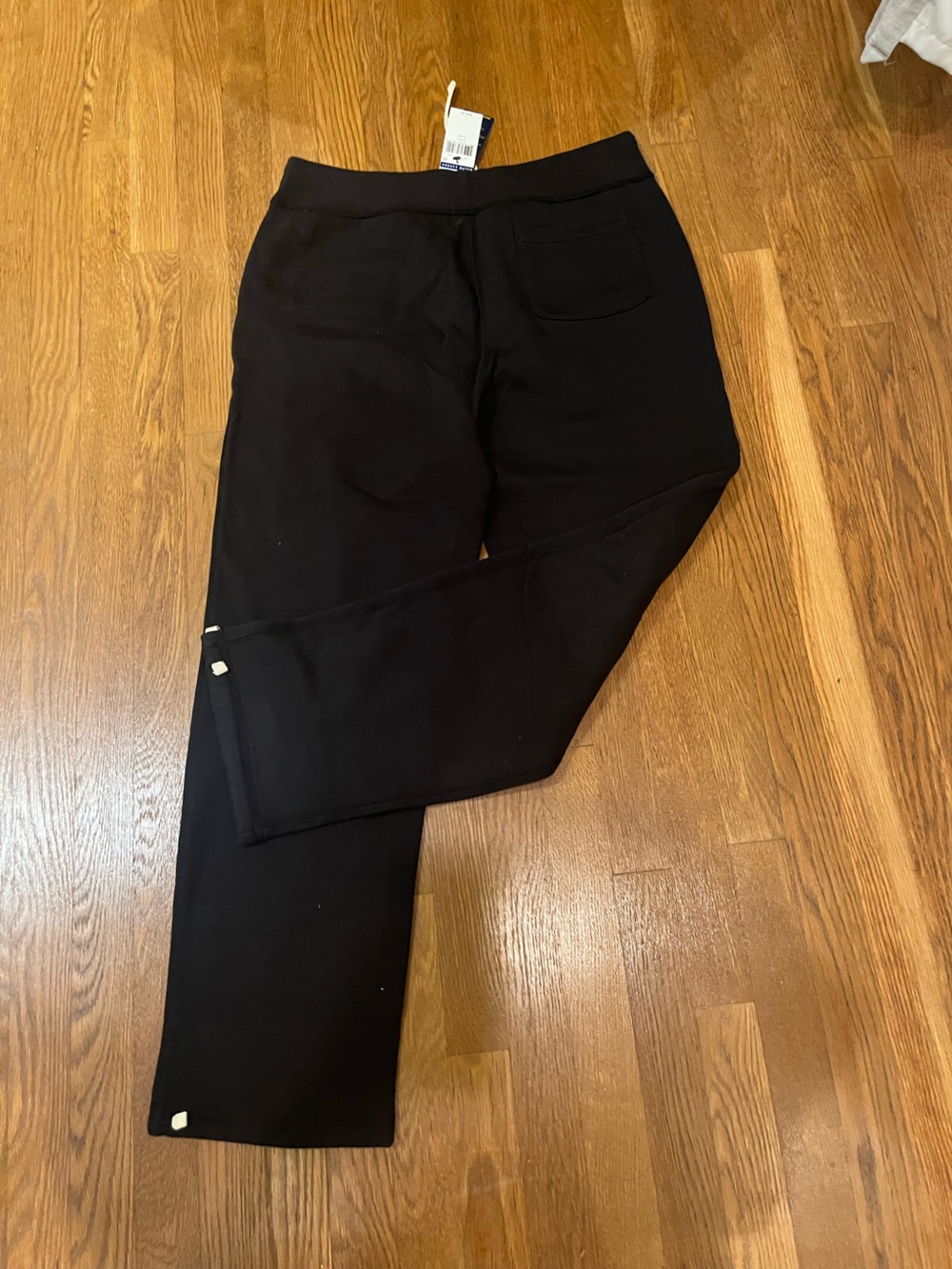 Polo by Ralph Lauren Black Knit Waistband Pants with Blue Label
